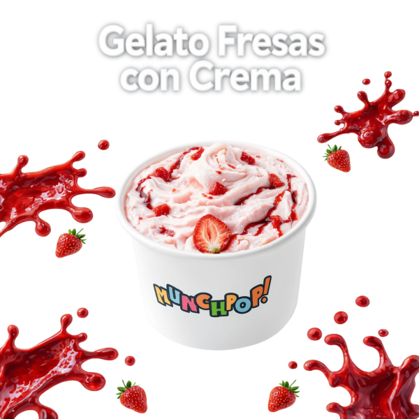 Gelato Fresas con Crema - Helado fresas con crema 🍓 Muy Fresita: